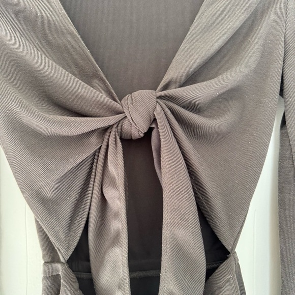 Revolve Privacy Please Dark Olive Green Front Tie Dress Small - Picture 6 of 10